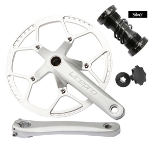 Vélo pliant BMX carré léger pédalier 130mm BCD 45T 47T 53T 56T 58T rond ovale 170MM AL60 pédalier en aluminium - Product Image 3