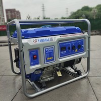 Générateur d'essence portable refroidi par air, haute qualité, faible bruit, 6 kW, monophasé, sortie 220 V, démarrage électrique, réservoir de carburant de 25 L, 12 h d'autonomie
