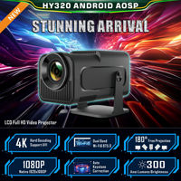 Nouveau projecteur mini portable HY320 LCD LED Full HD 1080P haute luminosité, stéréo HIFI, home cinéma intelligent Android 11 WiFi6, 50-100