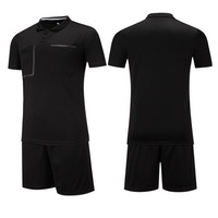 Vente flash Maillot d'arbitre pour hommes Style tendance Uniformes d'arbitre de football Maillot de sport Costume sur mesure Survêtements d'arbitre de football