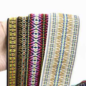 Deepeel EB115 50mm 60mm may phụ kiện may mặc Túi vành đai phong cách dân tộc Polyester ban nhạc Jacquard đàn hồi vải - Product Image 6