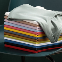 Vente en gros de t-shirts pour femmes en coton et élasthanne à manches courtes, col rond et col en V, de haute qualité, avec étiquette privée