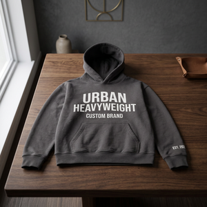 Sudadera con capucha unisex de forro polar grueso de 450 g/m² con logotipo personalizado, hombros caídos, cierre de cremallera, estilo urbano, venta al por mayor, 100% algodón - Product Image 5
