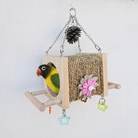 Nouveau tunnel en bois créatif pour perroquets, tube de forage, plateforme de cage à oiseaux, jouet à mâcher et à jouer
