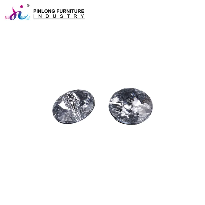 High quality crystal buttons for sofa furniture accessories hot sale glass buttons soft bed chair decorative pull button