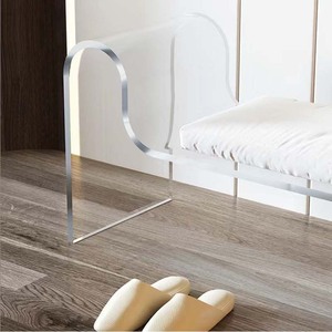 Hochwertige klare Acryl bank Rechteckige Bank wechsel Schuh hocker Bett End hocker Glas hocker - Product Image 5