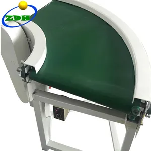Hot Sale Efficiency Green Food PVC PU Curved Turning Round Belt Conveyor