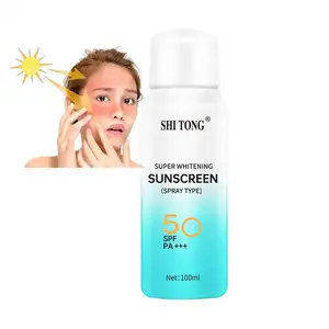 Shitong Facial Solar Blocker Lotion Solaire Crème Solaire SPF50 Hydratant Blanchissant Anti-âge Anti-uv Coréen 100ml Mousse