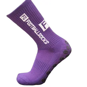 Hot sale grip socks anti slip compression for running soccer basketball sports mid crew cocks accept custom socks logo