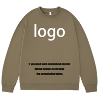 Hauts amples en molleton bouclette style streetwear avec logo personnalisé pour la vente en gros – Sweats à capuche et pulls pour hommes tendance