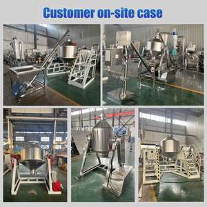 産業用ステンレス鋼攪拌ミキサー 化粧品・洗濯洗剤・食品粉末用混合機 ドラムミキサーマシン - Product Image 4