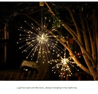 Guirlandes lumineuses LED en forme de feux d'artifice à brancher en cuivre pour Noël, mariage, décorations de fêtes, IP65