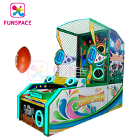 Funspace Commercial Crazy Hoop Arcade Football américain à monnayeur, machine de jeu de lancer de ballon pour centre de jeux