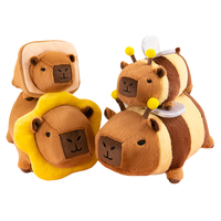 Meilleure Vente : Nouveau Design Capybara Mignon de Dessin Animé, Jouet en Peluche Capybara Grand Modèle, Capybara Portant une Fleur, Grand Capybara, Coussin Lion, Porte-clés