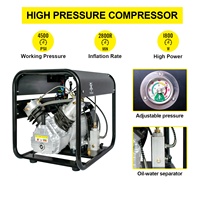 Compresseur d'air PCP TUXING à gonflage rapide, réservoir ≤9L, arrêt automatique, 30mpa 4500psi 300bar, double cylindre, pour plongée, chasse, paintball