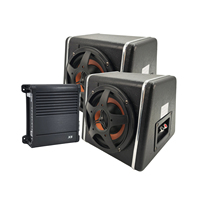 Subwoofer passif en bois de 6 pouces pour voiture, mise à niveau des basses sans perte, ensemble complet avec amplificateur monocanal et câbles audio