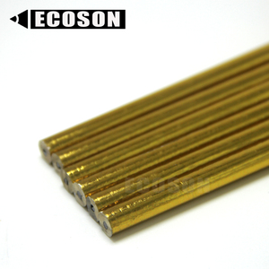 Chất Lượng Cao Trắng Cao Su Hàng Đầu 7 "HB Bút Chì Vàng Round <span class=keywords><strong>Shape</strong></span> Vàng Foil In Ấn Vàng Bút Chì Với HB Chì - Product Image 3