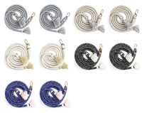 Cordon de luxe pour téléphone portable, tour de cou ou bandoulière, pour femmes, avec patch disponible, en corde de coton, accessoires pour téléphone portable