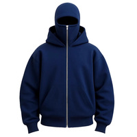 Sudadera con Capucha Extra Grande de 430 g/m², con Logotipo Personalizado, 100% Algodón Felpa, con Cierre, para Hombre y Mujer, Estilo Urbano