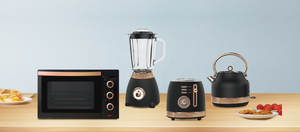 Electric Kitchen Appliances Set Unique Rose <strong>Gold</strong> 3 Piece Retro Style 1.7L Kettle &amp; 2 Slice <strong>Toaster</strong> &amp; 1.5L Blender Set - Product Image 3