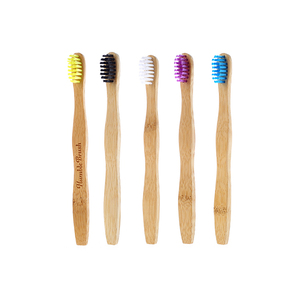 Brosse à dents en bambou naturel écologique 100% naturel avec logo personnalisé arc - Product Image 5