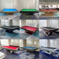 Table de billard WANYAJU, style américain, plateau en ardoise, pieds en bois massif, édition professionnelle pour la maison, logo personnalisé, OEM