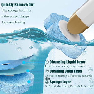 <span class=keywords><strong>Brosse</strong></span> WC murale multifonctionnelle avec support pour éponge et <span class=keywords><strong>brosse</strong></span> à long manche - Product Image 4