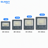 Reflector Solar LED de 100W 200W 300W 500W con Indicador de Carga, IP67 Impermeable, para Exteriores, con Control Remoto