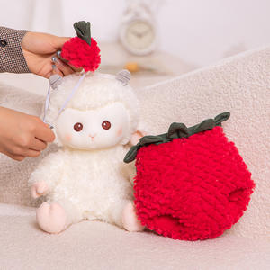 Cuscini da bambino e da bambina adorabili con <span class=keywords><strong>la</strong></span> pelle di HECION piccola fragola di agnello in peluche cuscini regalo di compleanno - Product Image 5