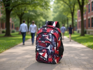 Zaino da uomo in poliestere 20-39L, resistente all'acqua, con scomparto per laptop, stile casual, con spallacci. - Product Image 2