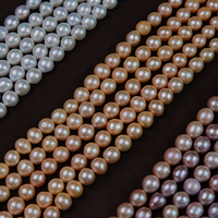 Vente en gros de perles Edison de 10-11 mm, blanches, roses, violettes, perles en vrac pour femmes, fabrication de bijoux faits main