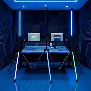 Supports de Moniteur de Studio DJ D0102X3QTJV 72 Pouces avec Lumière LED RGB, Trépied Réglable sur Pied pour SS HD LGT (2 Pièces) - Product Image 2