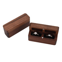 Stilvolle Luxus-Geschenkbox für Schmuck mit LED-Beleuchtung, Kordelzugverschluss, Gravur und Druck auf MDF-Holz, für Ringe und Anhänger, Versandfertig