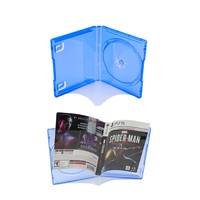Boîtier de rangement transparent bleu pour disques de jeu CD pour Playstation 5/PS5, boîtier de remplacement pour jeux PS5, accessoires de jeu