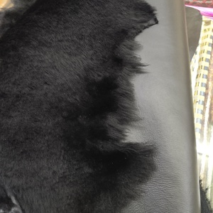 Tapis en poils de mouton lisse à double face en fourrure d'animal véritable pour tapis de salon - Product Image 2