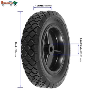 Alta Qualidade <span class=keywords><strong>5</strong></span> 6 7 8 9 10 Polegada Branco Preto Plástico Hub Roda De Borracha Para Carrinho De Mão Carrinho Trolley - Product Image 4