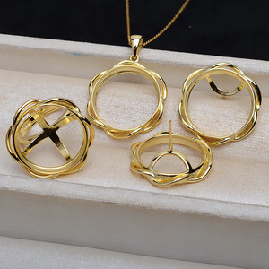 Wenchi S925 Plata 15518 Set de Accesorios DIY, Perlas de 20mm, Conchas de Caballo, Base Plana, Soporte Vacío para Pendientes y Colgantes, Cuentas para Fabricación de Joyas - Product Image 5