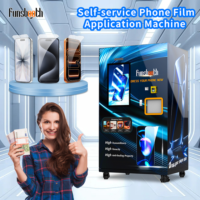 Custom Tempered Glass Screen Smart Dust Proof AI Automatic Installation Applicator Mobile Phone Screen Protector Vending Machine