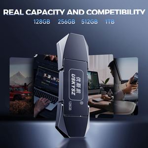 Dispositivo de armazenamento grande 1TB pen drive metal USB3.0 Memorias Preto/Prata disco flash 128GB 256 GB Ultra Rápido USB 3.2 Flash Drive - Product Image 3