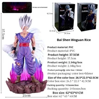 Statue en PVC de grande taille, modèle DBZ GK, Son Gohan aux cheveux blancs, luminescent, personnage d'anime, figurine d'action de collection