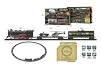 Enfant Puzzle Éducation Militaire Piste Simulation Classique B/O Électrique Rail Voiture Train Jouets Lumière Musique 1 87 Modèle Scène Pour Enfants