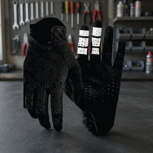 Gants de sport noirs en polyester, longueur poignet, respirants, compatibles écran tactile, pour la conduite en extérieur - Product Image 5