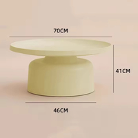 Ensemble de 2 tables basses rondes modernes et luxueuses pour salon, meubles créatifs populaires