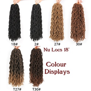 AliLeader Faux Locs Riccioli Sintetici per Trecce all'Uncinetto 18 Pollici Morbidi Neri Naturali Estensioni di Capelli Sintetici 20 Ciocche/Confezione Faux Locks - Product Image 6