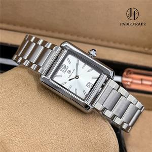 Orologio al Quarzo Quadrato Elegante e alla Moda Pablo Raez con Cinturino in Acciaio di Alta Qualità, Stile Business e Resistenza <span class=keywords><strong>all</strong></span>'<span class=keywords><strong>Acqua</strong></span> - Product Image 2