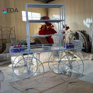 Carrito de Dulces Floral Multifuncional de Hierro Moderno al por Mayor de LEDA, Portátil para Decoración de Fiestas - Product Image 2