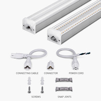 Éclairage industriel certifié ETL et CE, tubes LED T5 de 1200 mm, 30 W et 40 W, 4 pieds, linéaires, connectables, indice de rendu des couleurs automatique