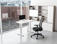 Table de lit OMNI moderne réglable en hauteur en acier et bois pour ordinateur portable et tablette, qualité commerciale