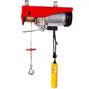 Single Phase 230v Portable Pa 1000 Kg Mini Electric Wire Rope Hoist Winch
