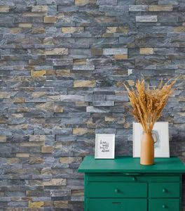 Revêtement mural extérieur moderne en ardoise noire et rouillée, carreaux de <span class=keywords><strong>pierre</strong></span> pour décoration intérieure - Product Image 2